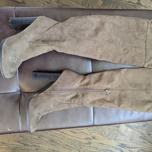 Brown over the knee boots